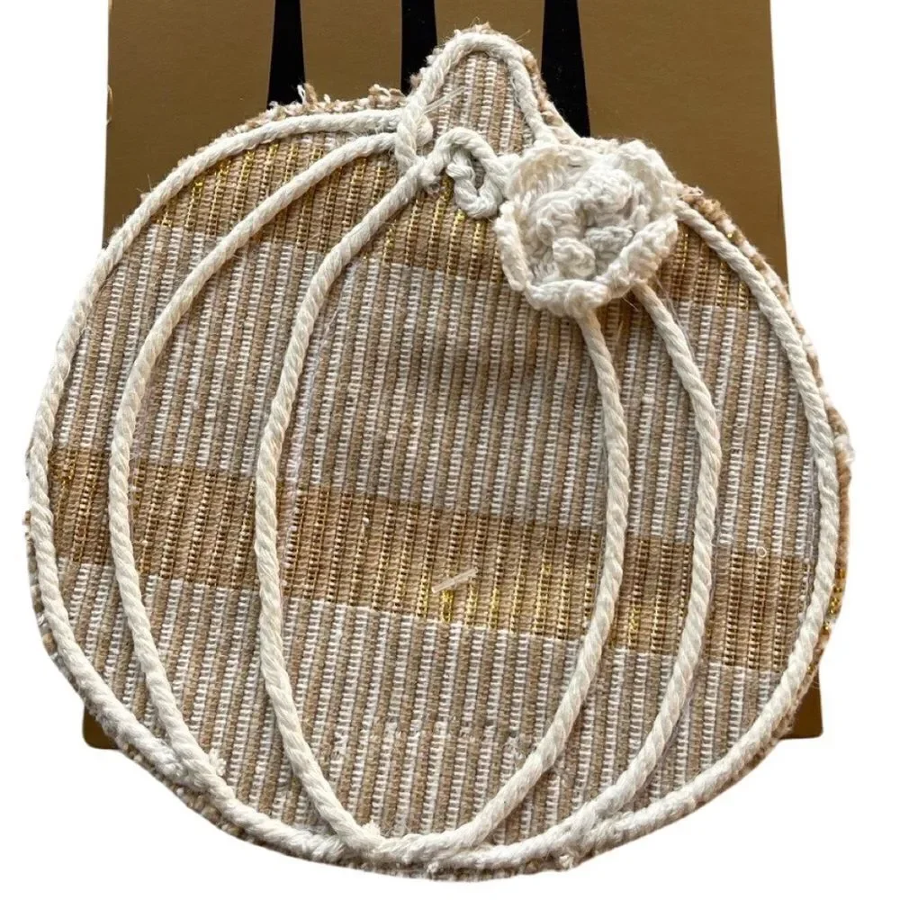 Nicole Miller Home Embroidered Pumpkin Thanksgiving Utensil Holders Set of 4 NWT
